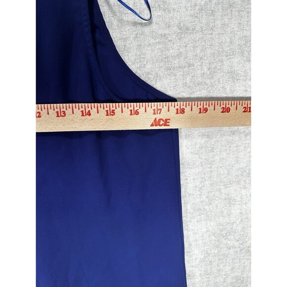 Daniel Rainn Women's Blue Pleated V Neck Top Size Small Blouse -no tag Small - Picture 3 of 6